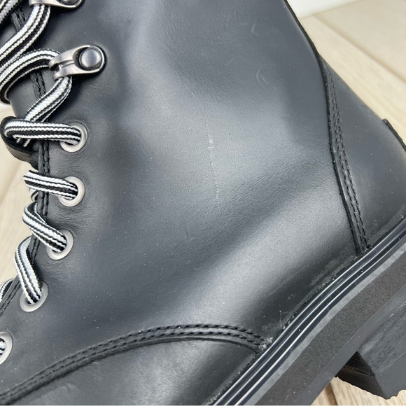 Sorel Women's Lennox Leather Lace-Up STKD WP Boots US8.5 Black / Sea Salt $190 - Picture 6 of 12